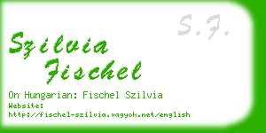 szilvia fischel business card